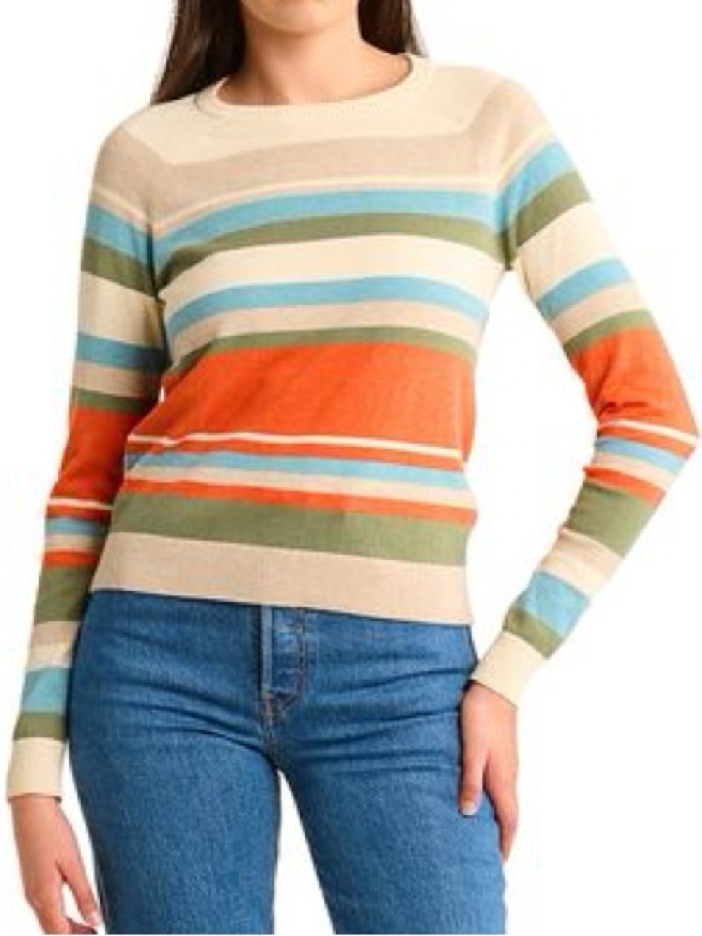 Pendleton Sunset Striped Cashmere Sweater Women’s Size M Crewneck Lightweight